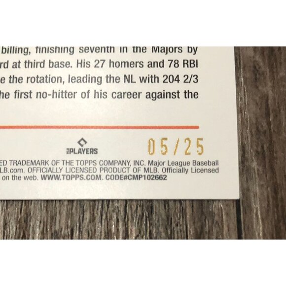 2025 Topps Series 2 San Francisco Giants Team Card - MEMORIAL DAY CAMO /25 - Picture 3 of 3